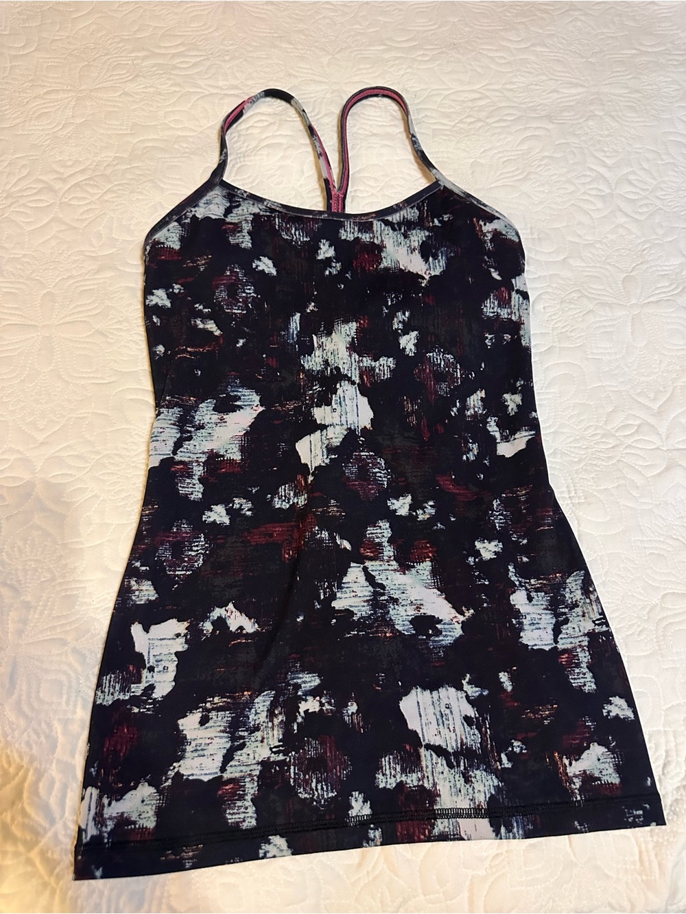 Lululemon Women’s Black Abstract Print Strappy Dress